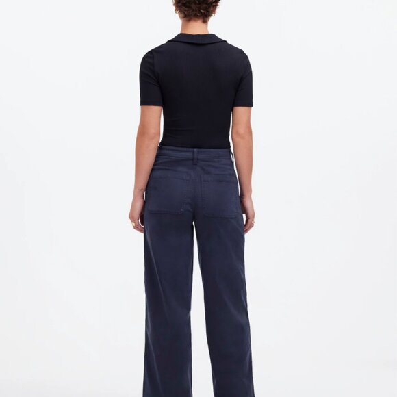 NWT Madewell The Petite Emmett Wide-Leg Pant: Patch Pocket Edition - Picture 3 of 5